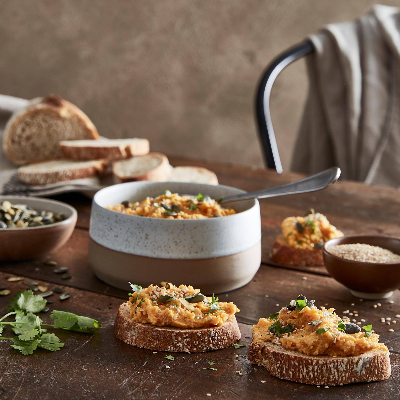 *Sweet potato spread with fresh goat's cheese - Receita Blend up | Moulinex