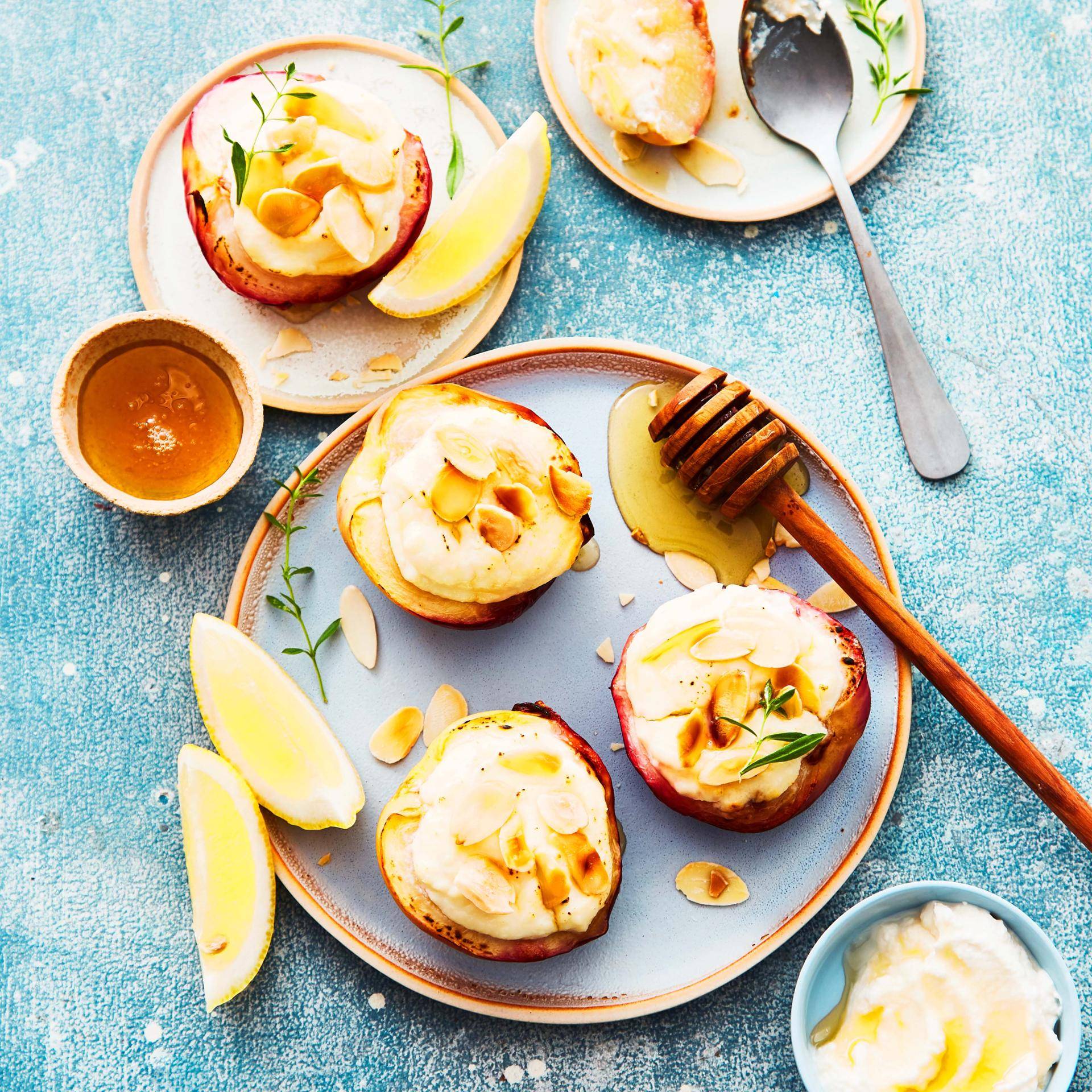 Nectarinas com mel e ricotta - Receita Cookeo | Moulinex