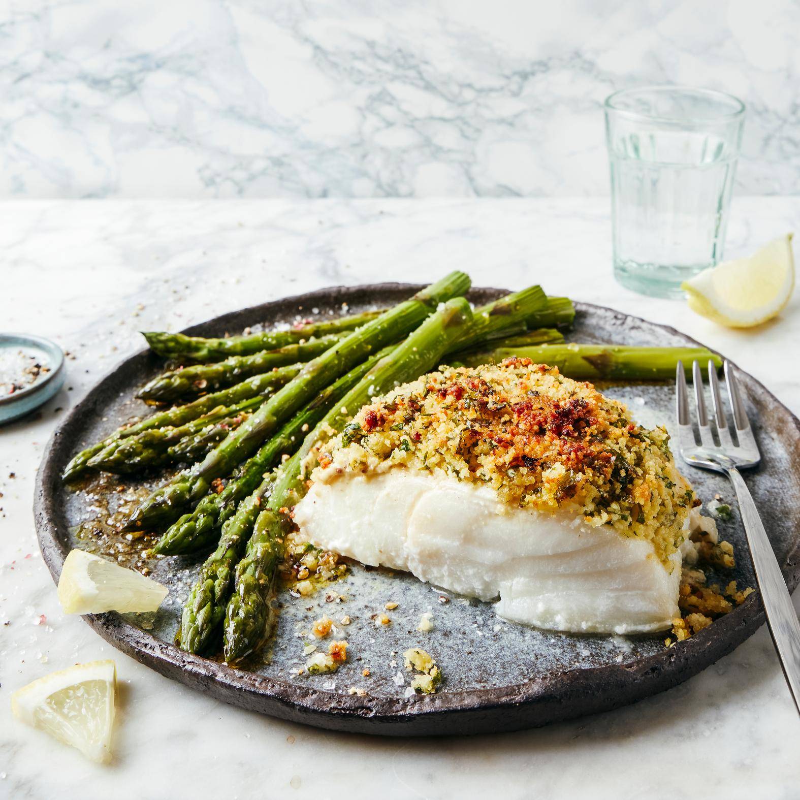 Bacalhau com crosta e espargos - Receita OptiGrill 2in1 XL | Moulinex