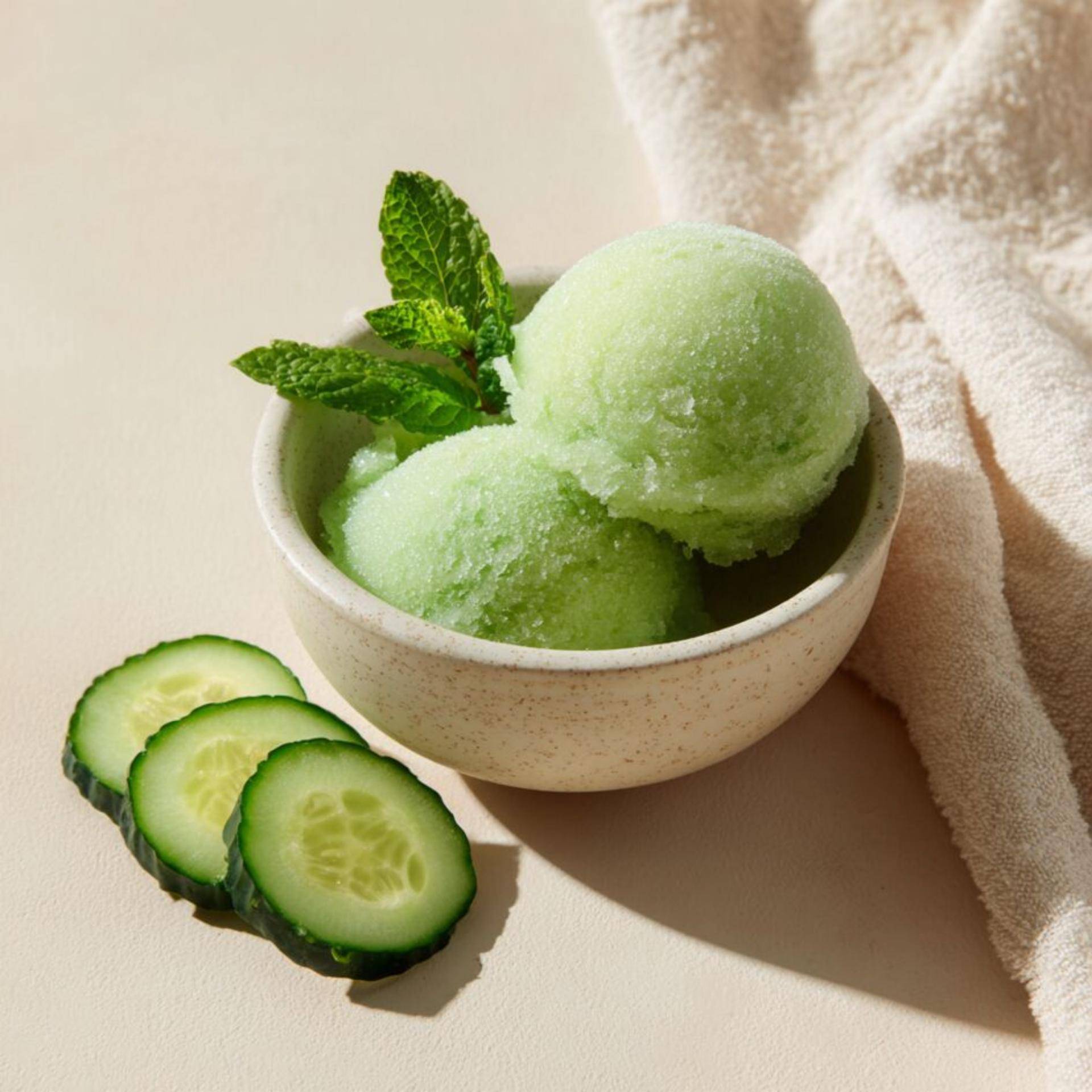 Sorbet de pepino e hortelã - Receita Dolci | Moulinex