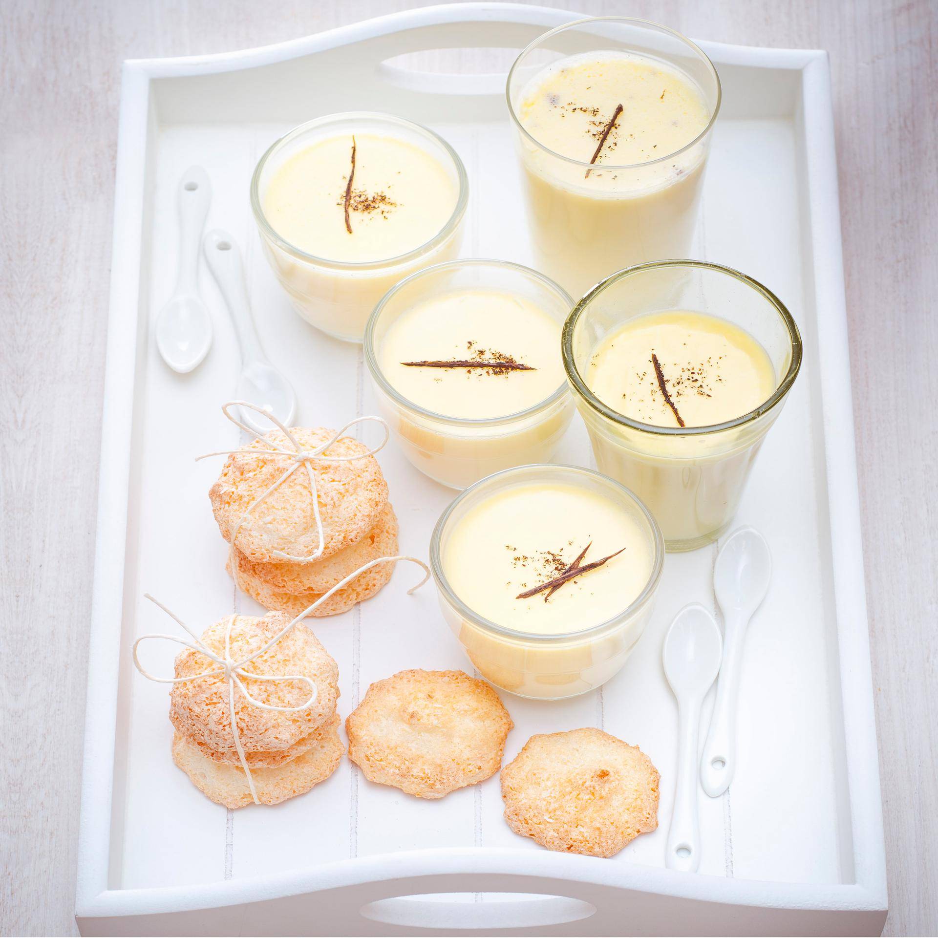 Creme de baunilha e macarons de coco - Receita Companion Connect | Moulinex