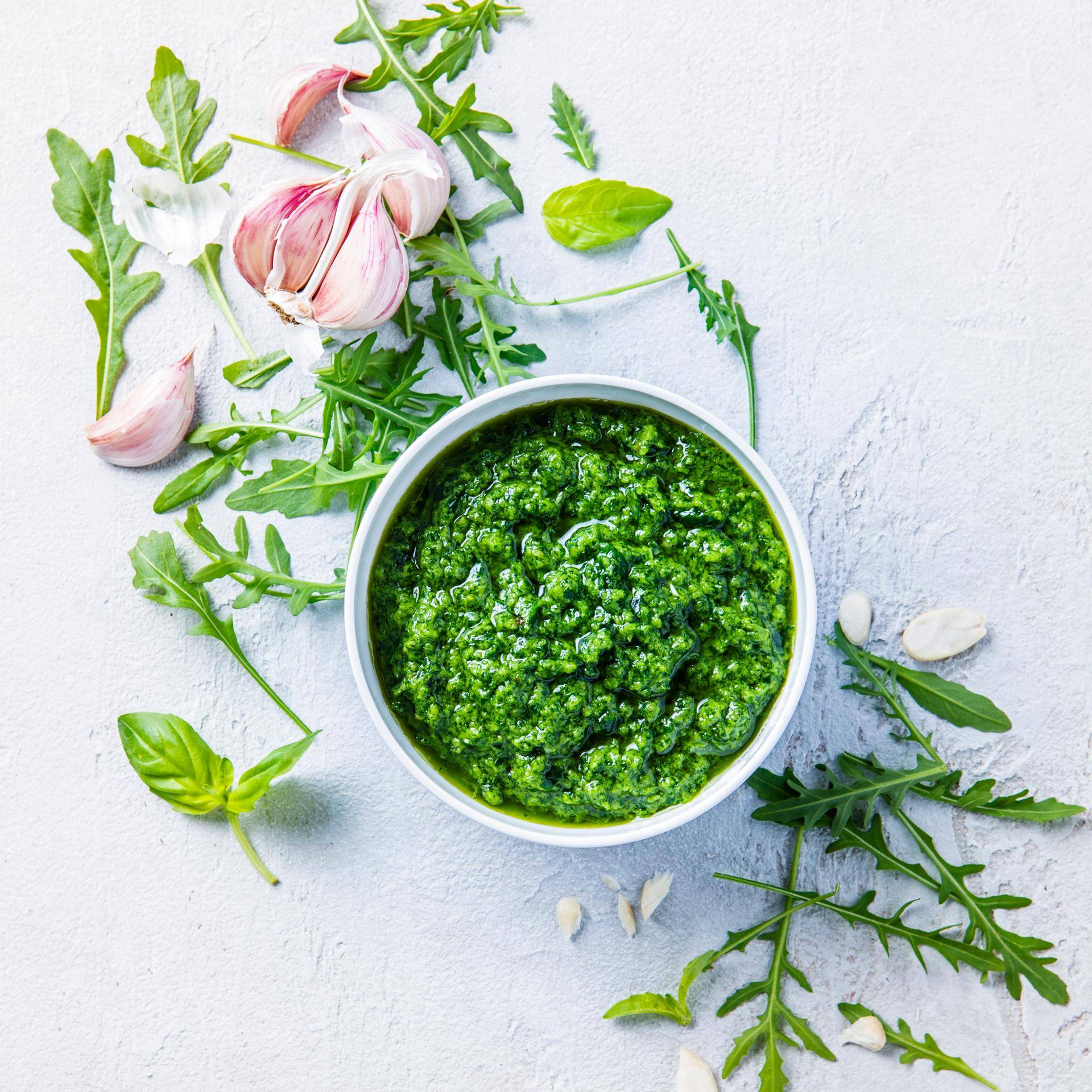 Pesto de rúcula com amêndoas torradas - Receita undefined | Moulinex
