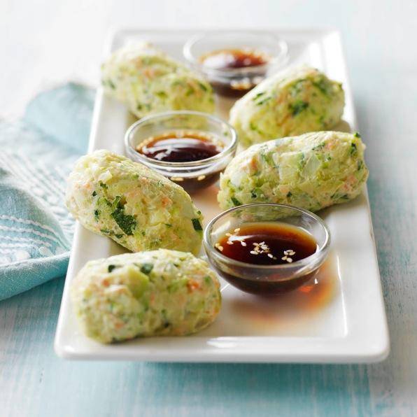 Bolinhos de curgete e salmão - Receita Companion | Moulinex