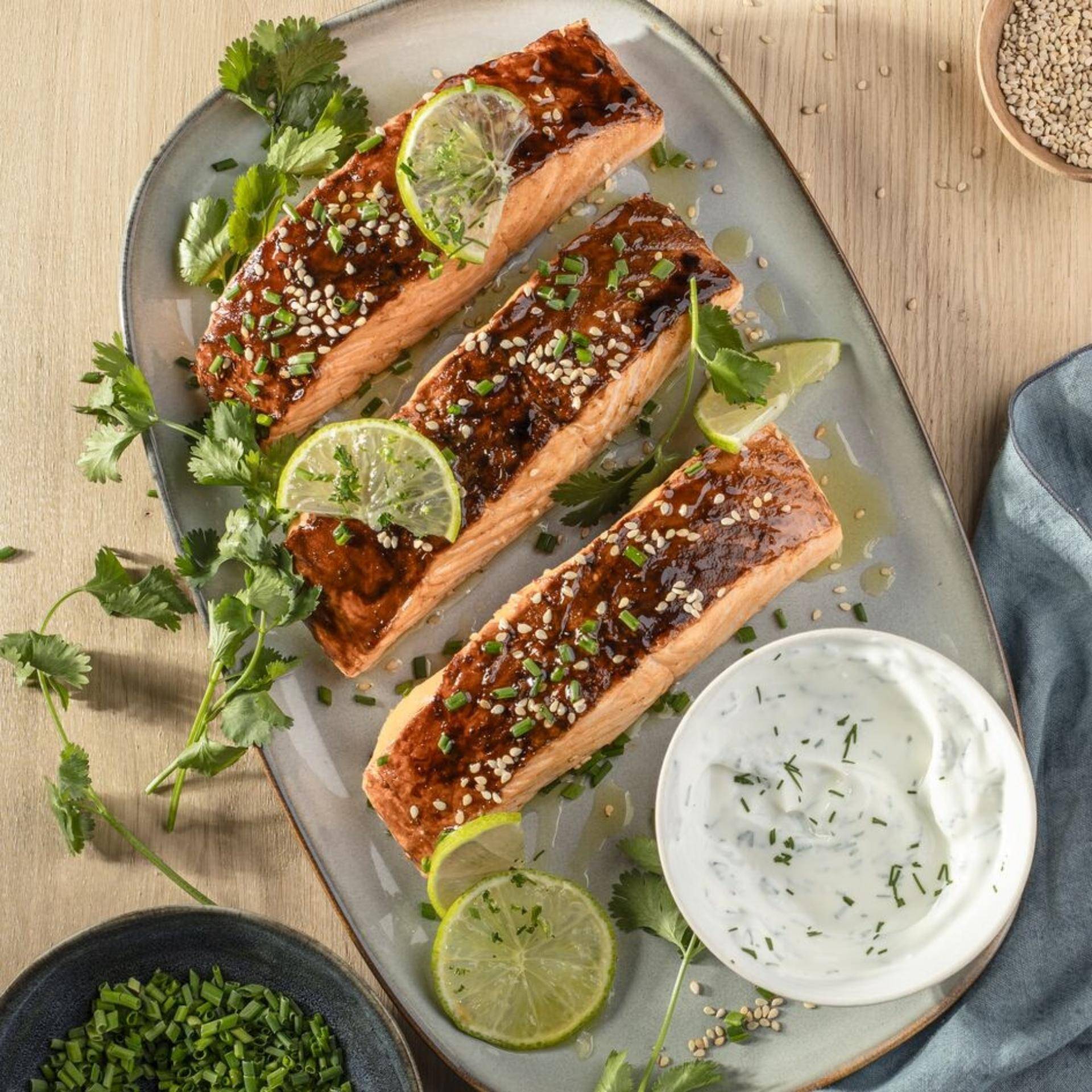 Salmão Glaceado com Teriyaki - Receita Companion Connect | Moulinex