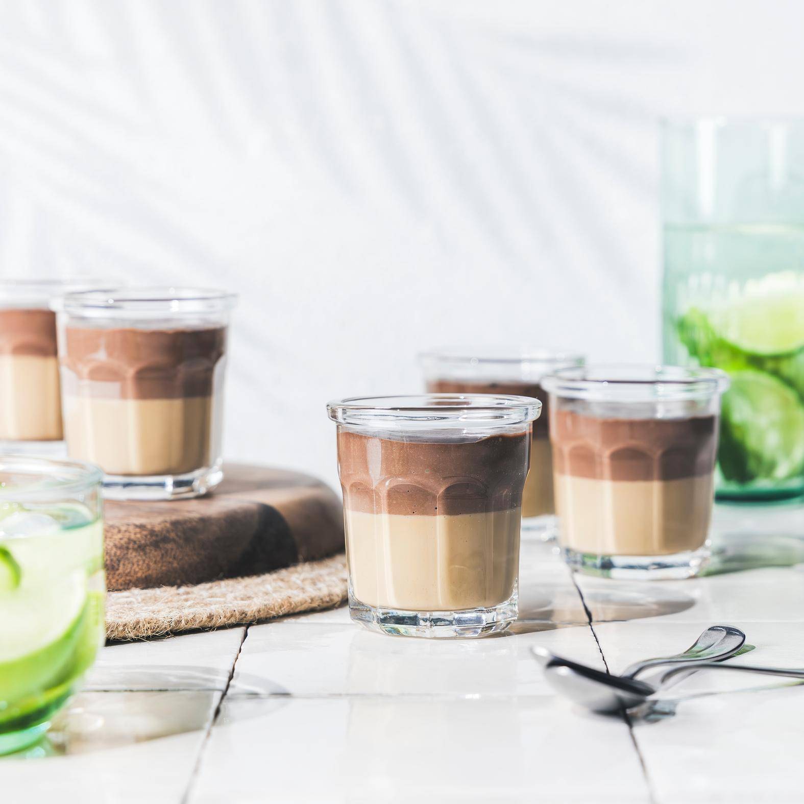 Panna cotta dois tons - café e chocolate - Receita Perfectmix + | Moulinex