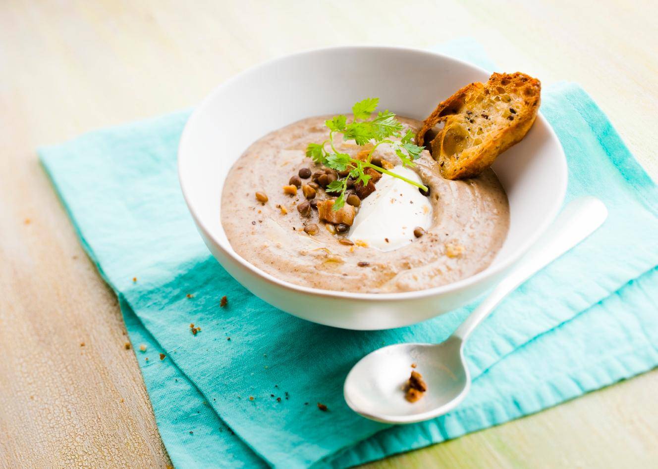 Sopa de lentilhas e bacon - Receita undefined | Moulinex