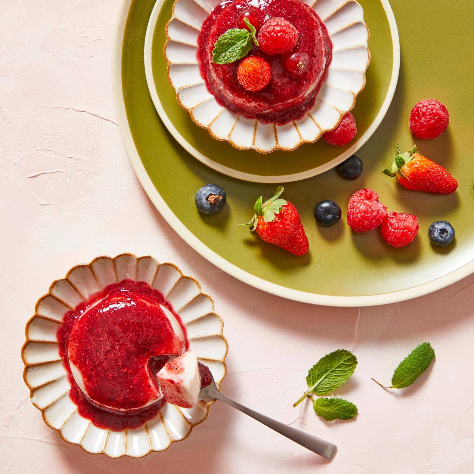 Panna cotta vegan com coulis de frutos vermelhos - Receita Perfectmix Cook | Moulinex