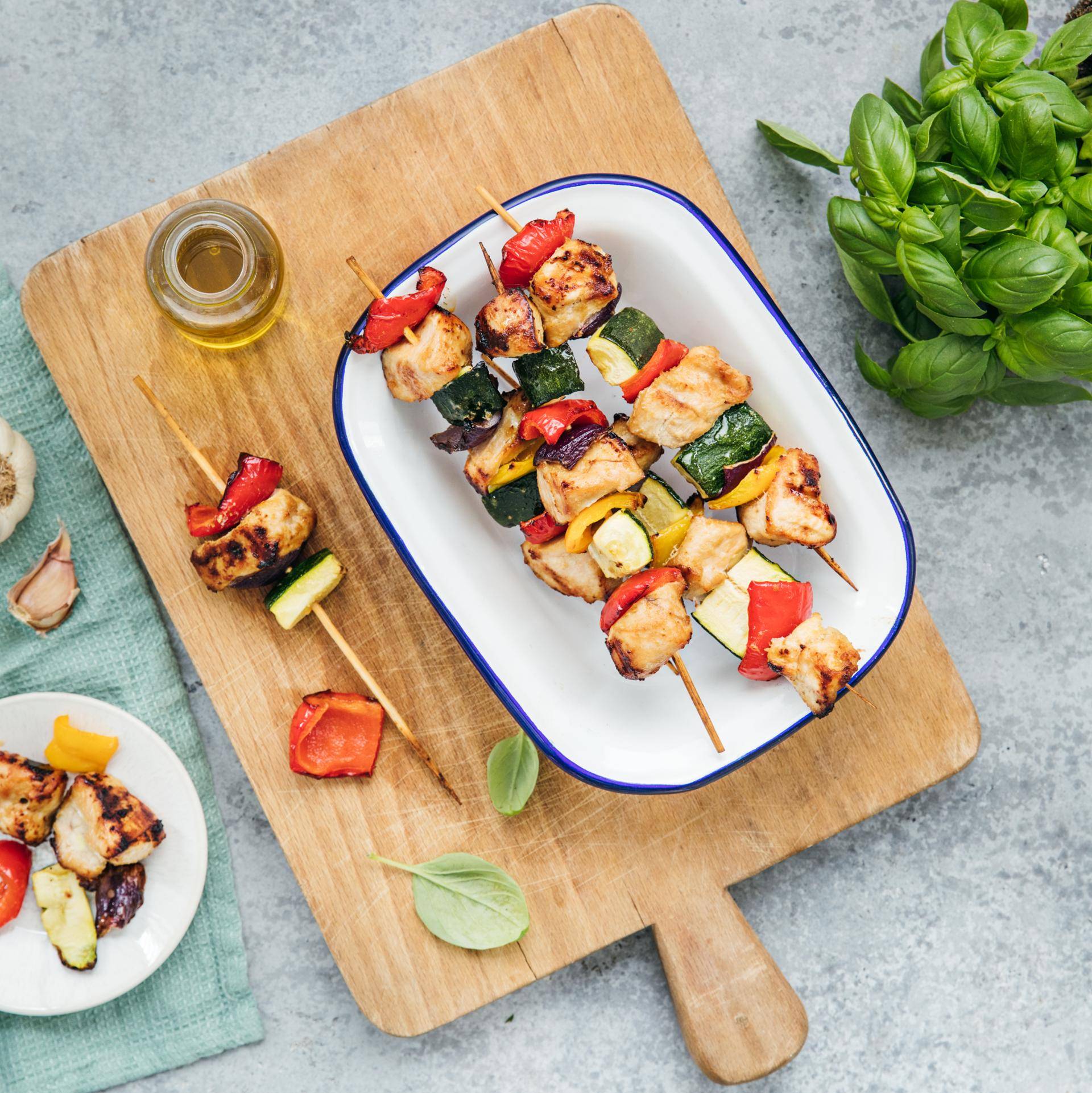 Kebabs de frango - Receita EASY FRY GRILL & STEAM 3 in 1 | Moulinex