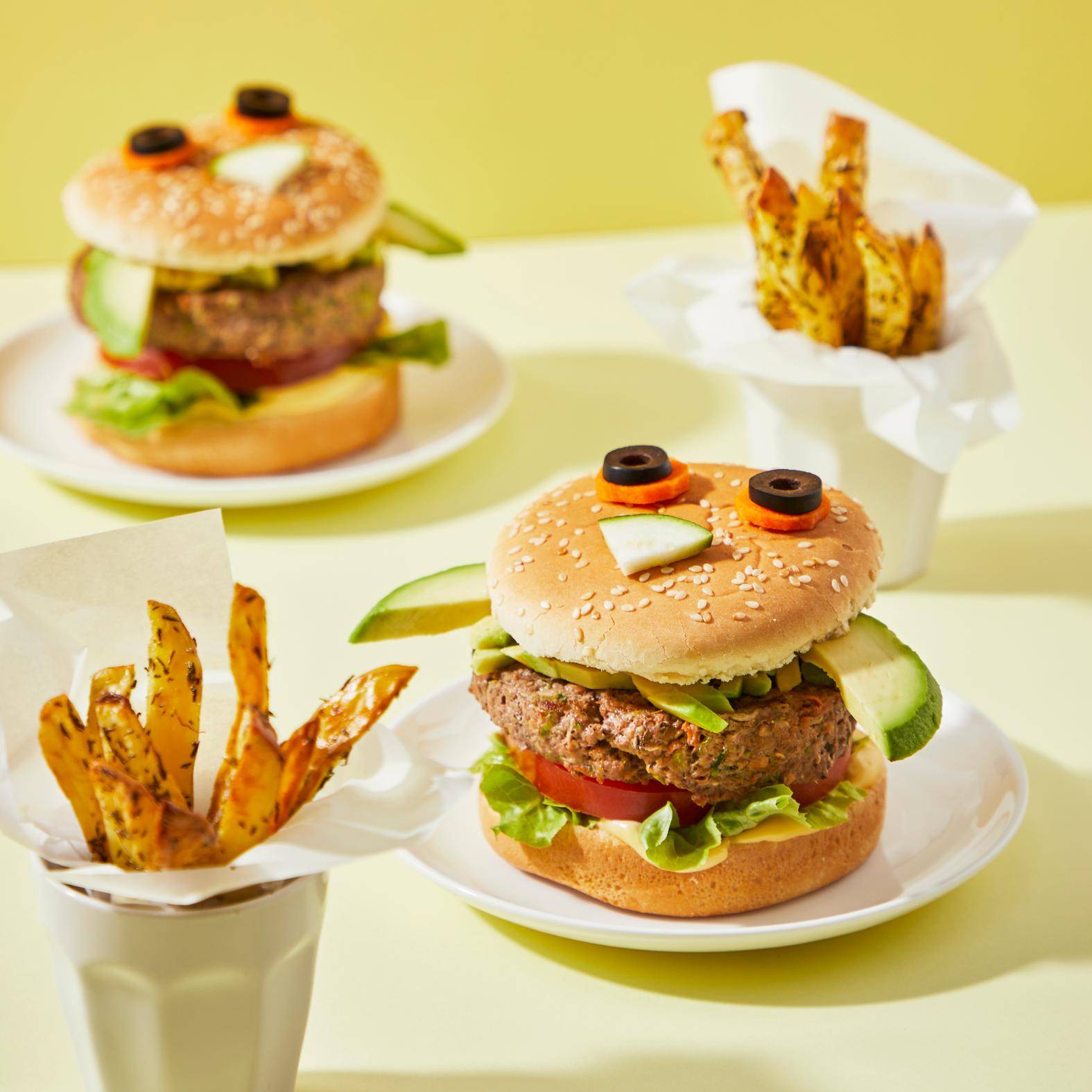 Hambúrguer vegetariano para crianças - Receita Easy Fry Max | Moulinex
