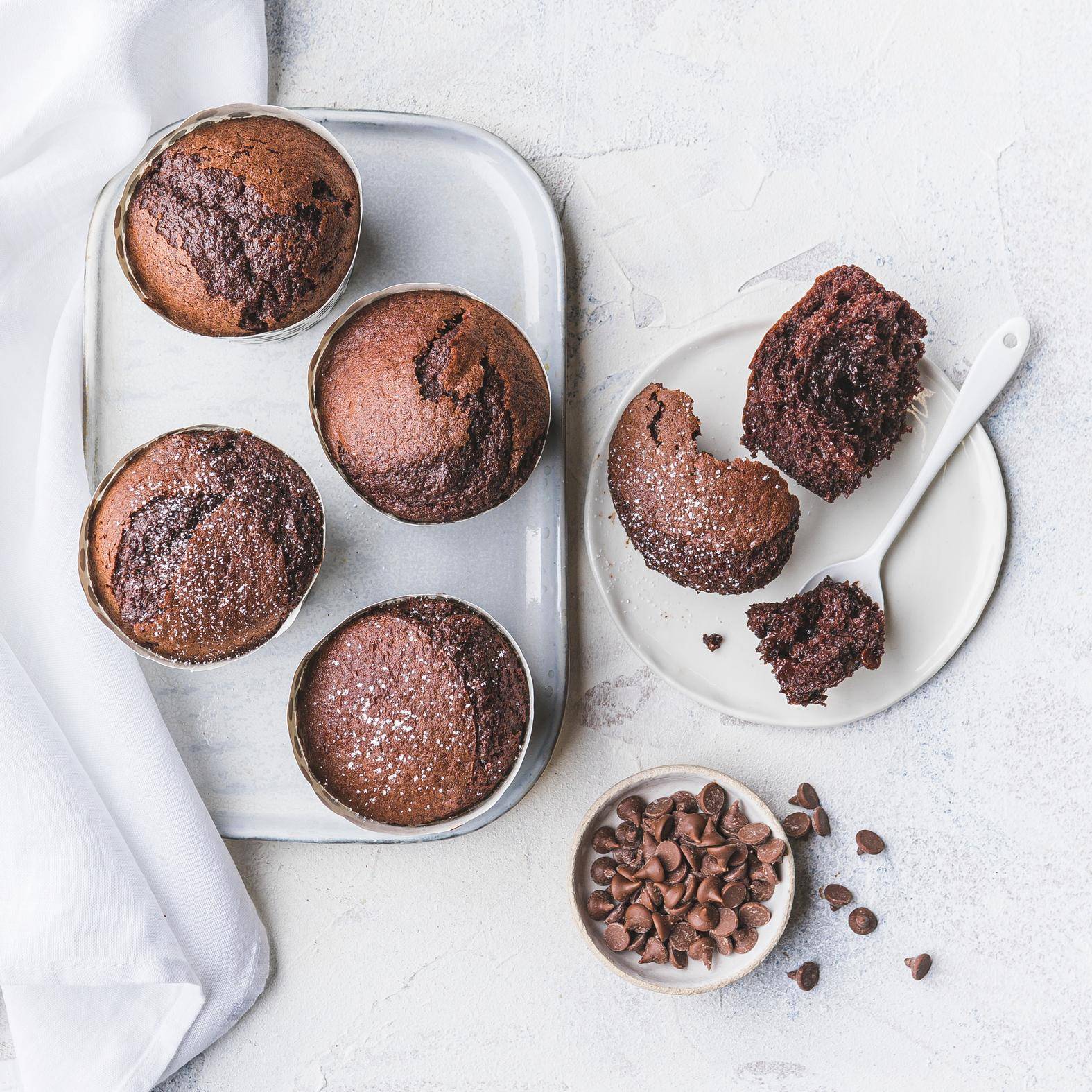 Muffins de chocolate - Receita Dual EasyFry&Grill | Moulinex