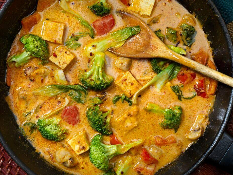 Caril vermelho tailandês vegetariano - Receita Perfectmix Cook | Moulinex