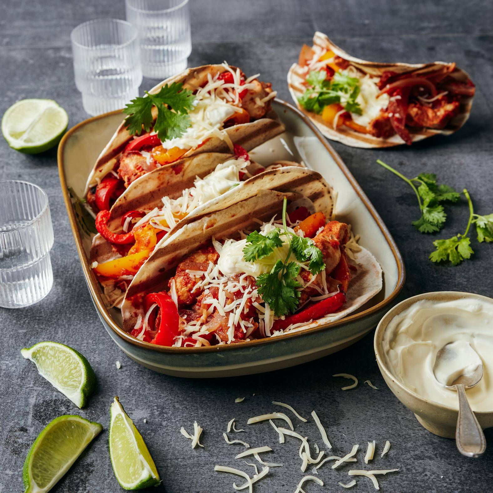 Fajitas com frango e pimentos - Receita OptiGrill 2in1 | Moulinex