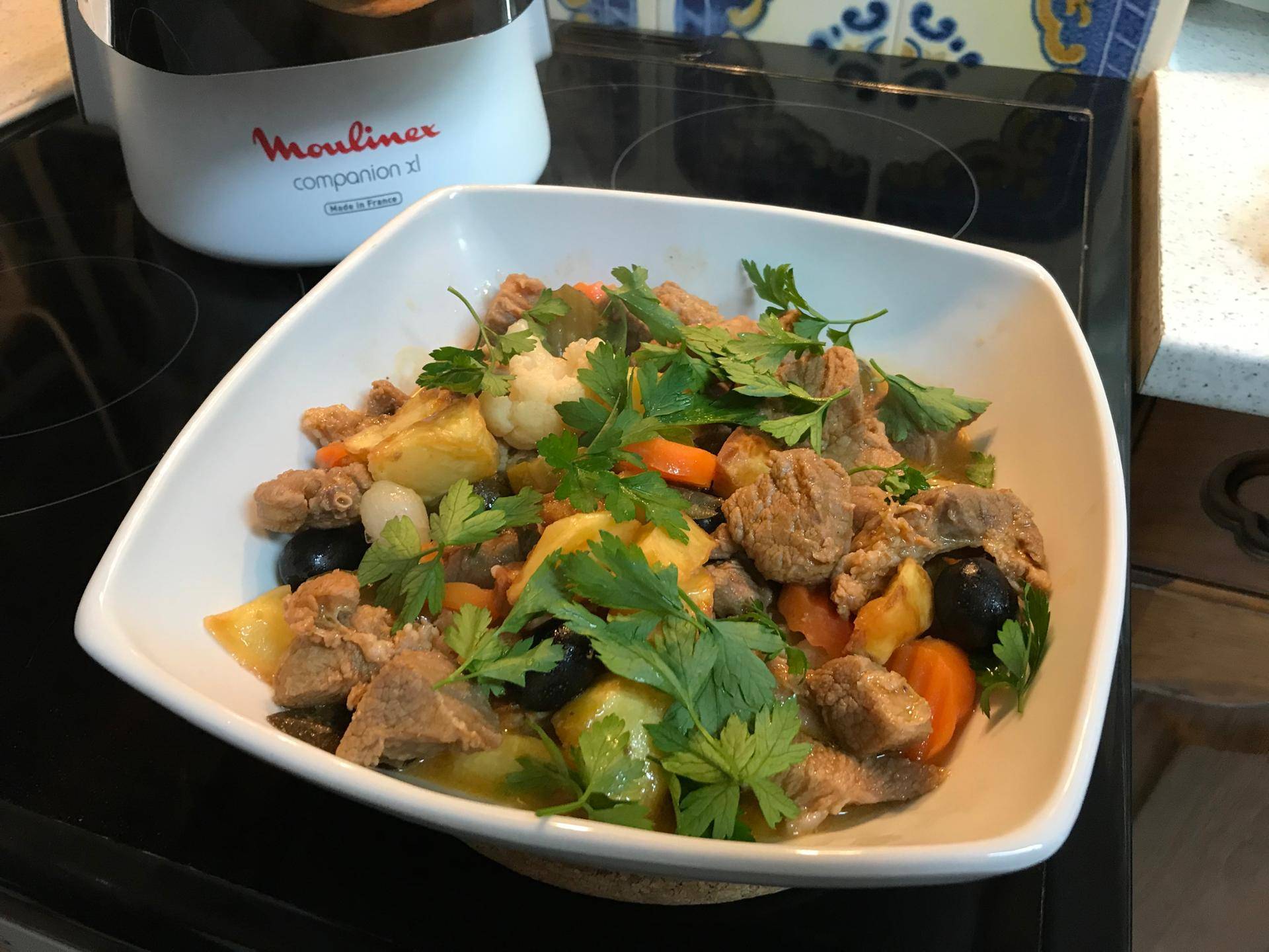 Carne de Porco à Portuguesa - Receita Companion Connect XL | Moulinex