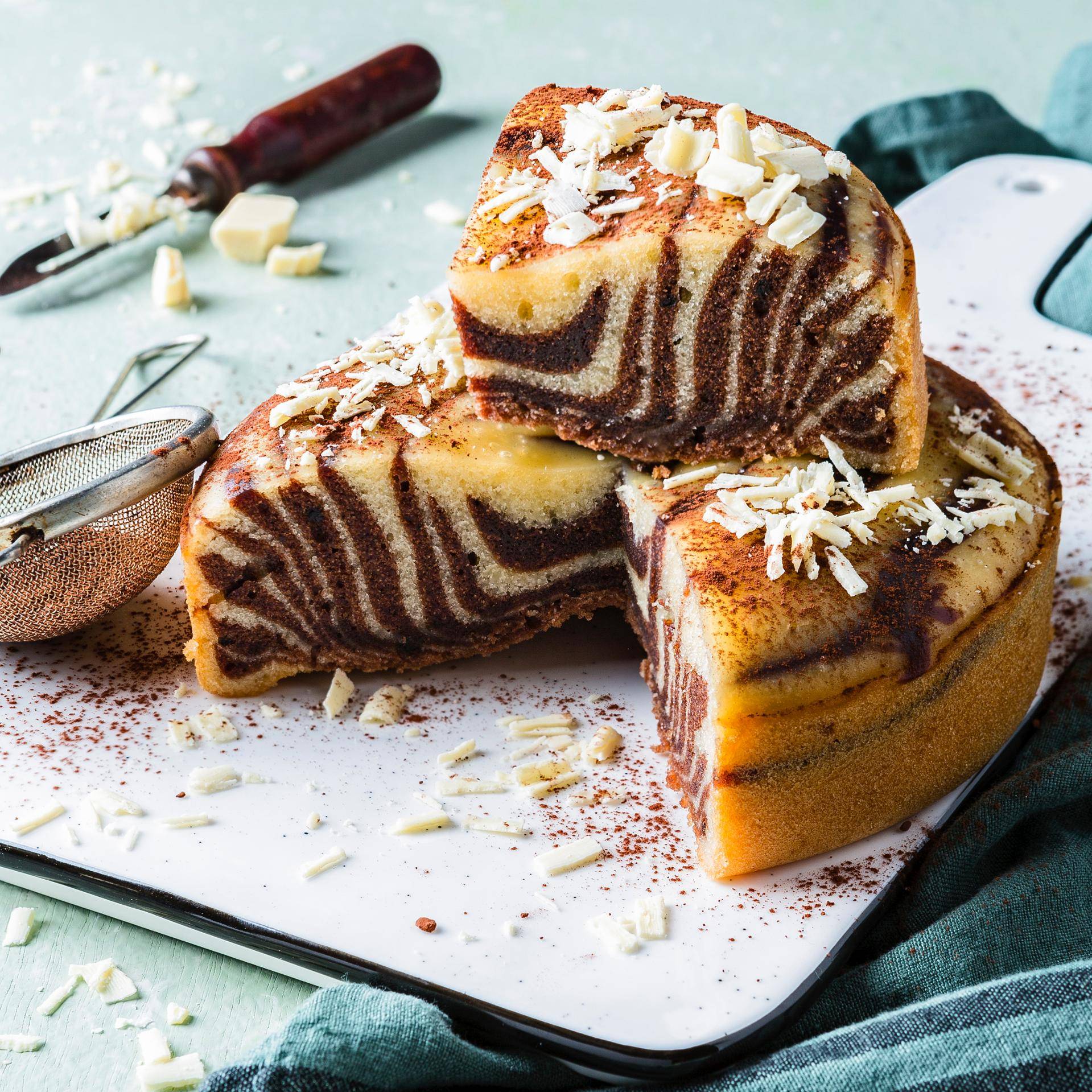 Bolo zebra chocolate e café - Receita undefined | Moulinex