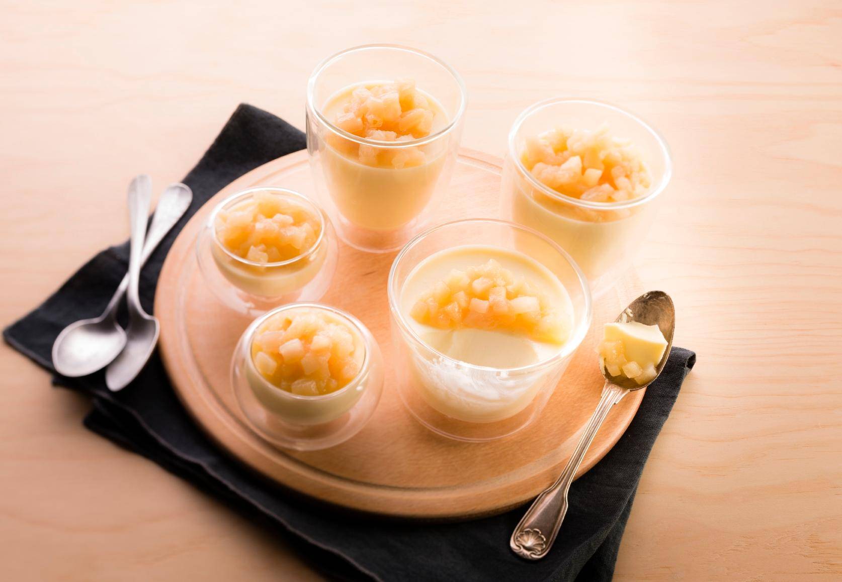 Pannacotta de limão e pêra - Receita Cookeo | Moulinex