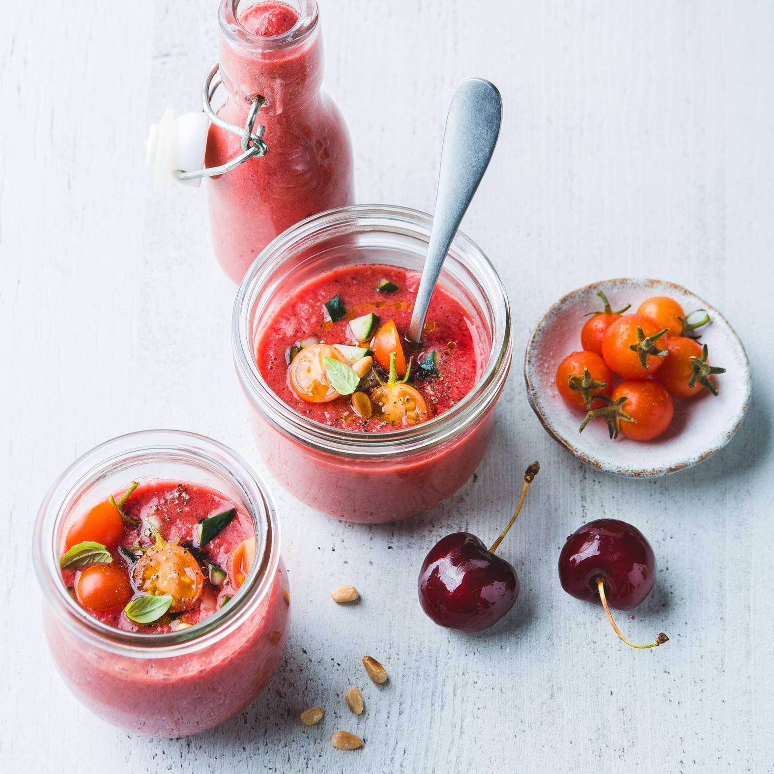 *Tomato and cherry gazpacho - Receita Blend up | Moulinex