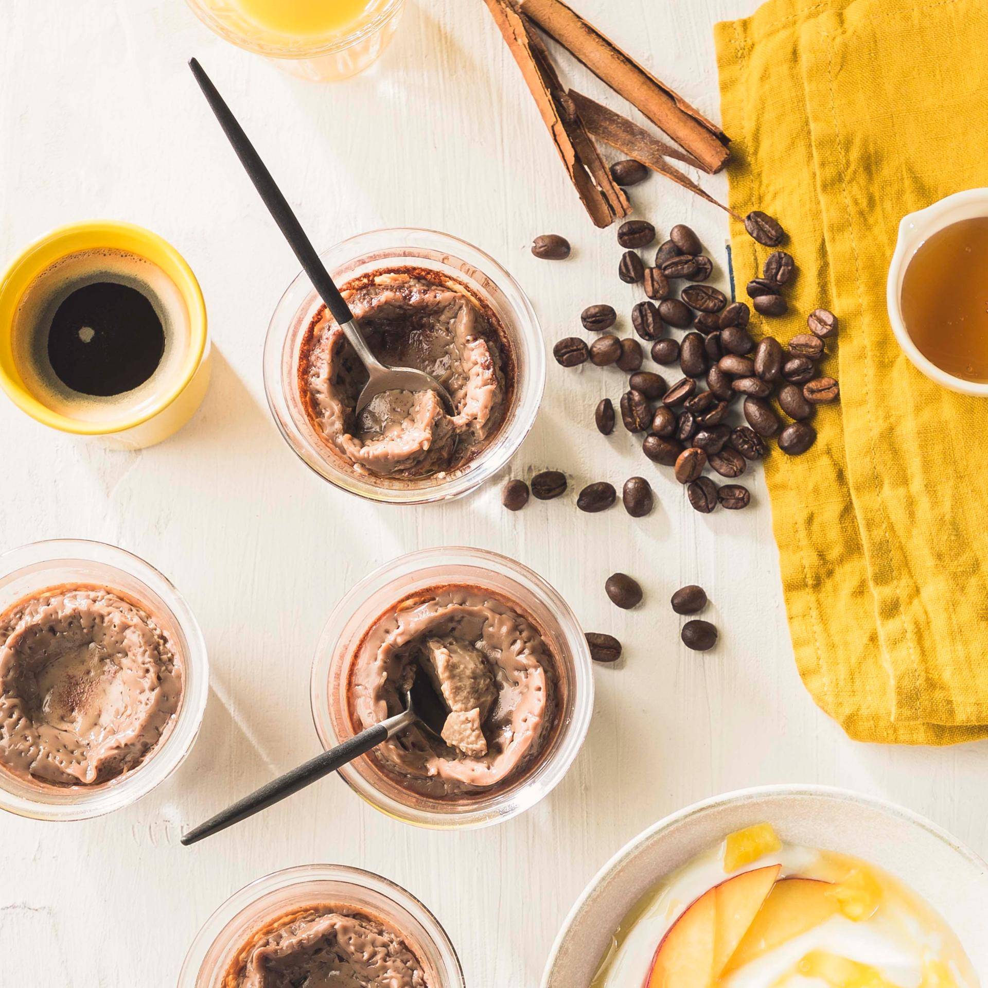 Pudins de Café Espresso - Receita Easy fry Silence XL / Essential XL | Moulinex