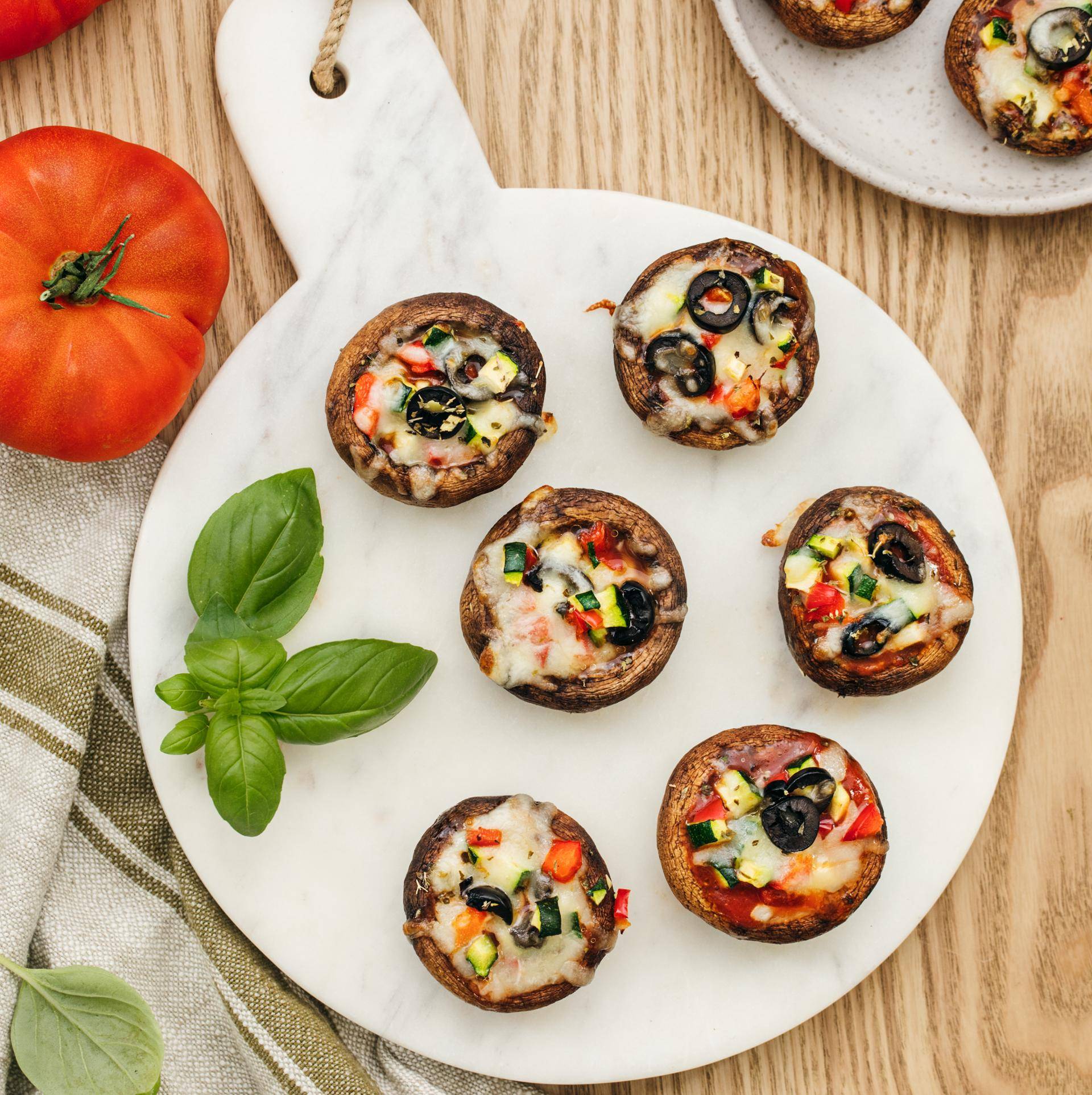 Pizzas de cogumelos Portobello - Receita EASY FRY OVEN & GRILL 9 in 1 | Moulinex