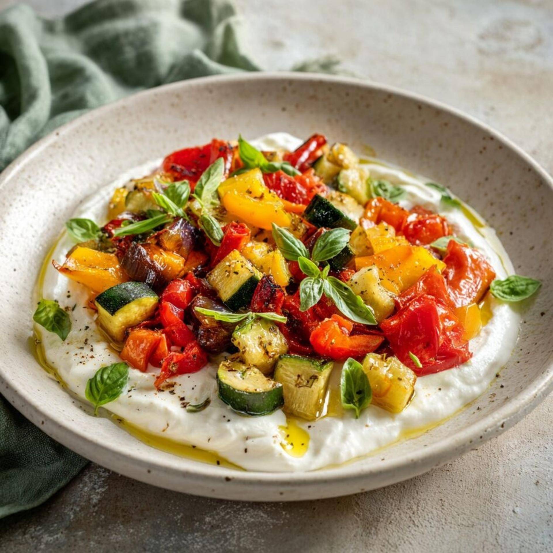 Legumes assados à mediterrânica com molho de Iogurte - Receita Companion Connect | Moulinex