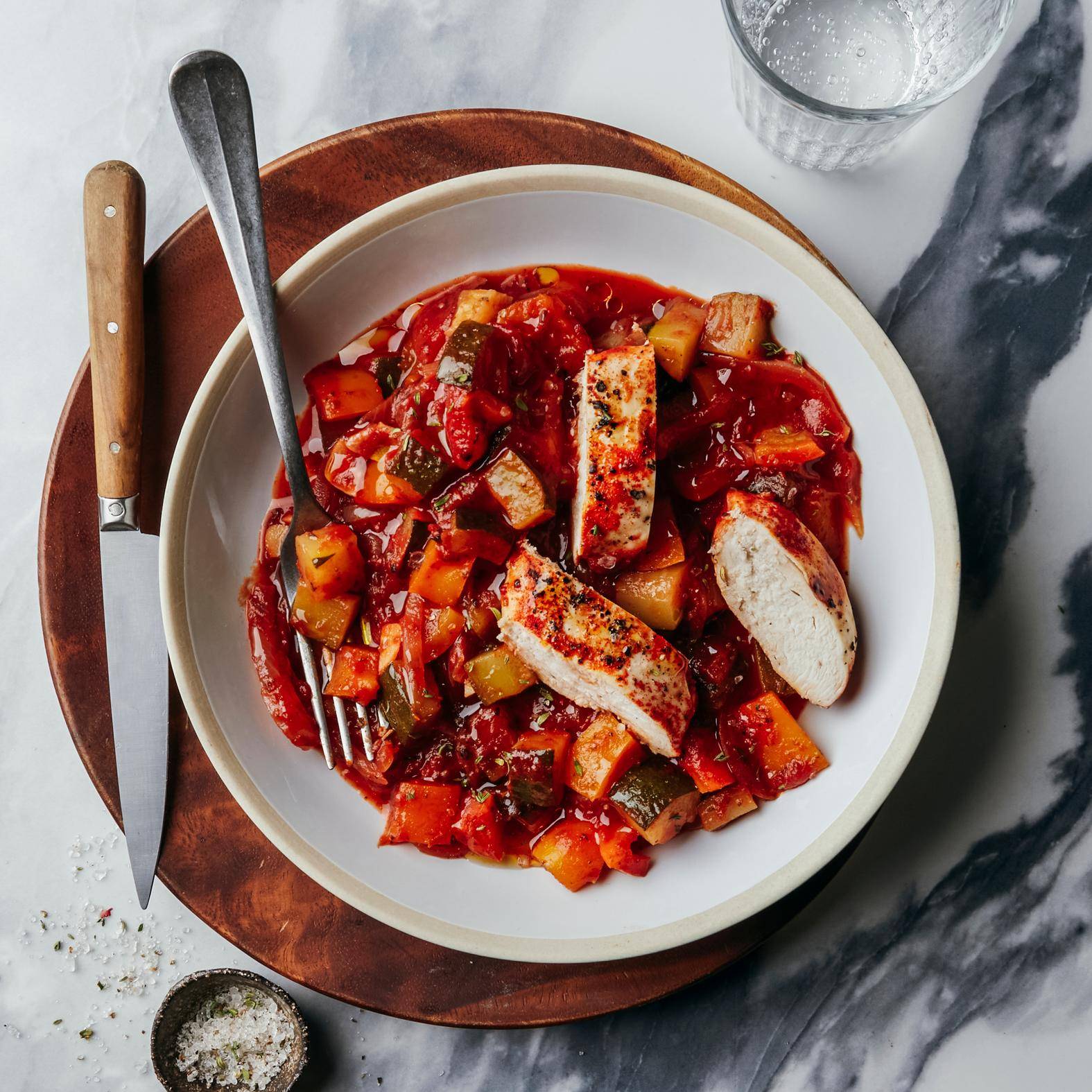 Peito de frango assado com legumes de verão - Receita OptiGrill 2in1 | Moulinex