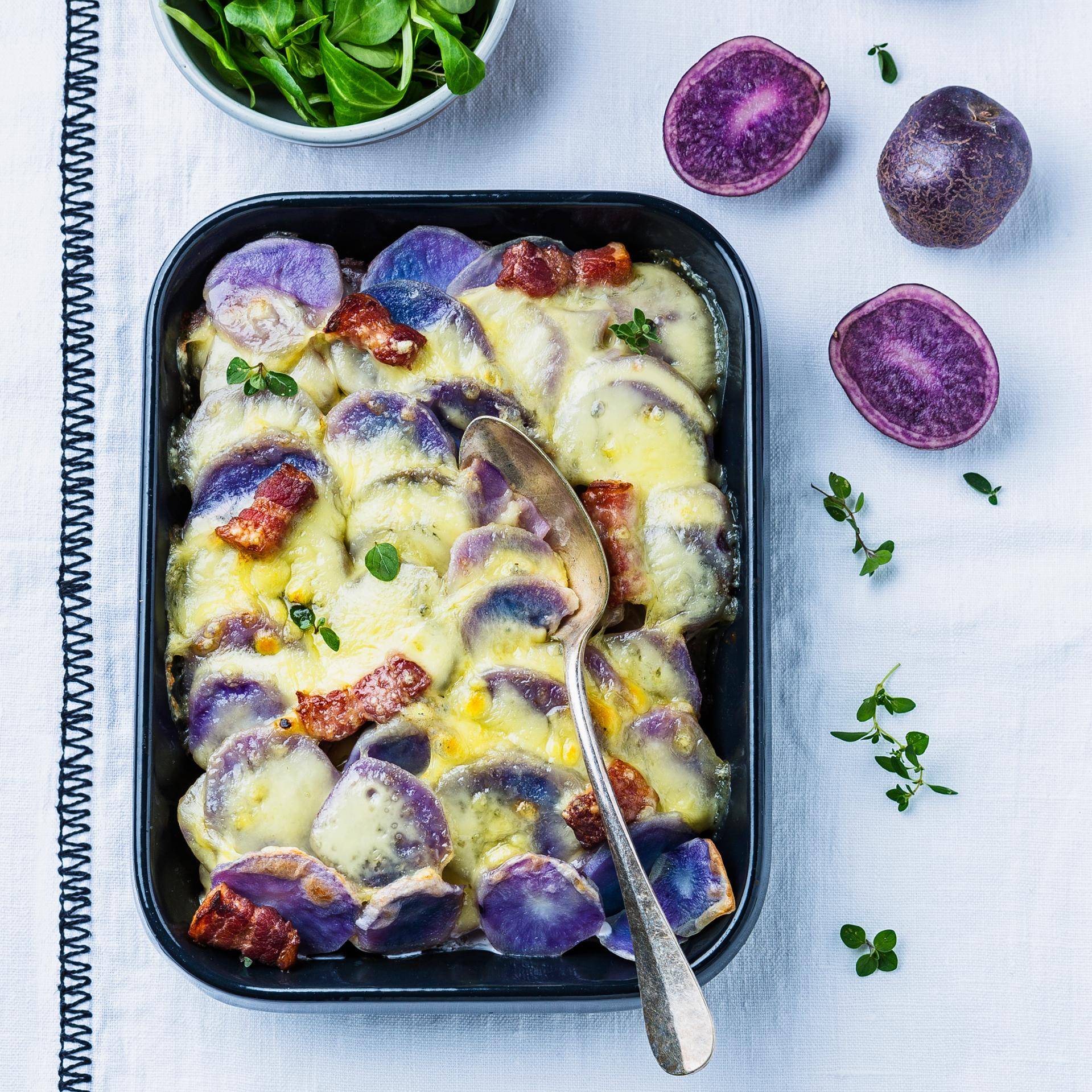 Batatas gratinadas com queijo Morbier - Receita Cookeo | Moulinex