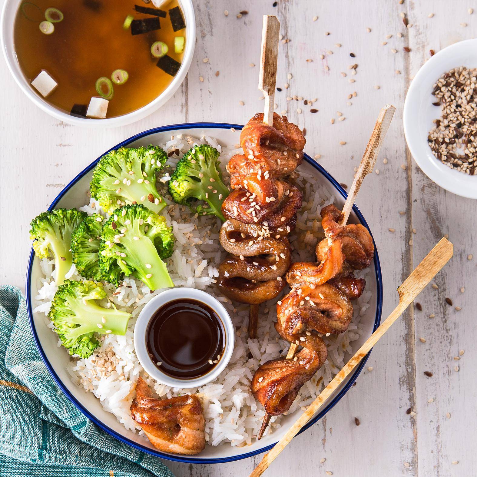 Kebabs de salmão - Receita EASY FRY & GRILL 2 in 1 DIGITAL | Moulinex