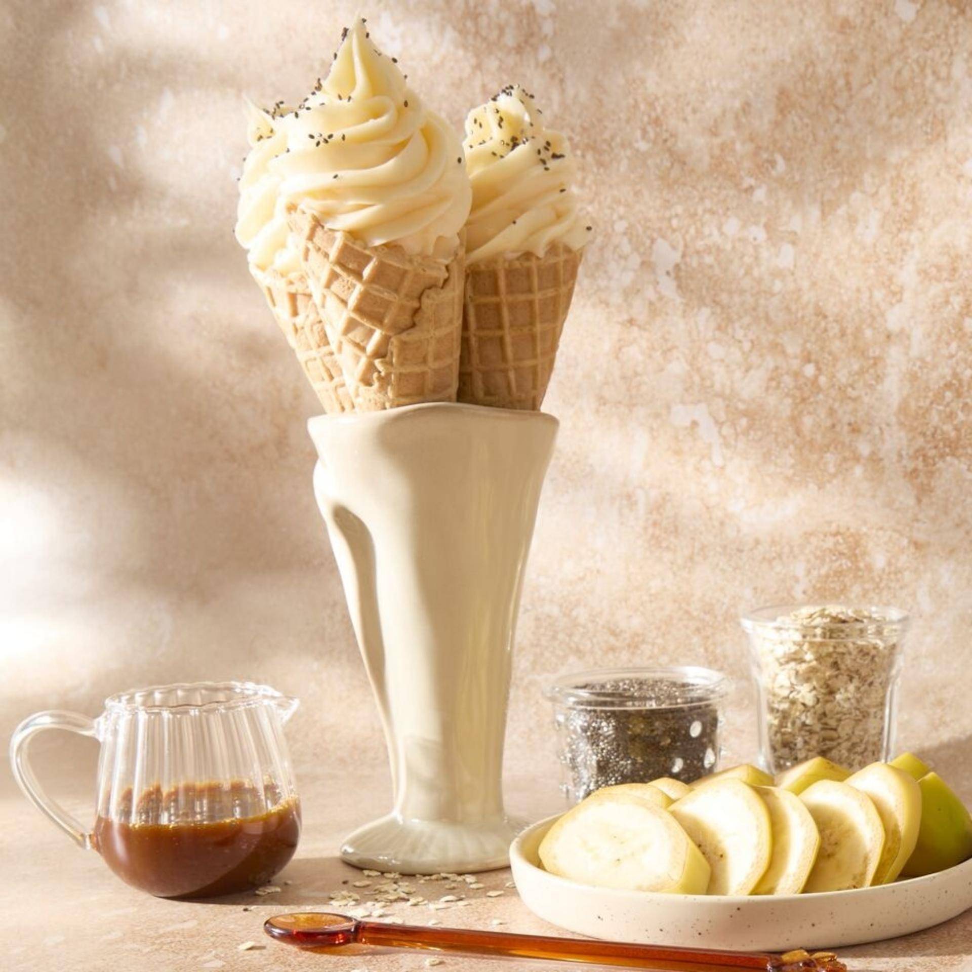 Gelado soft de banana rico em proteínas - Receita Freezi | Moulinex