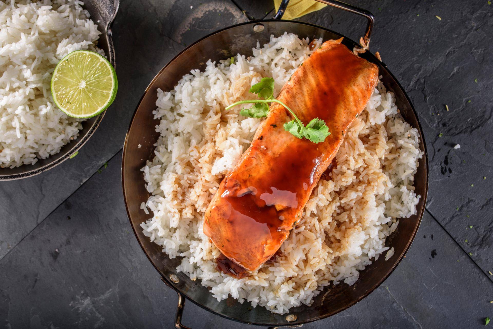 Salmão teriyaki glaceado - Receita EASY FRY & GRILL 2 in 1 XXL | Moulinex
