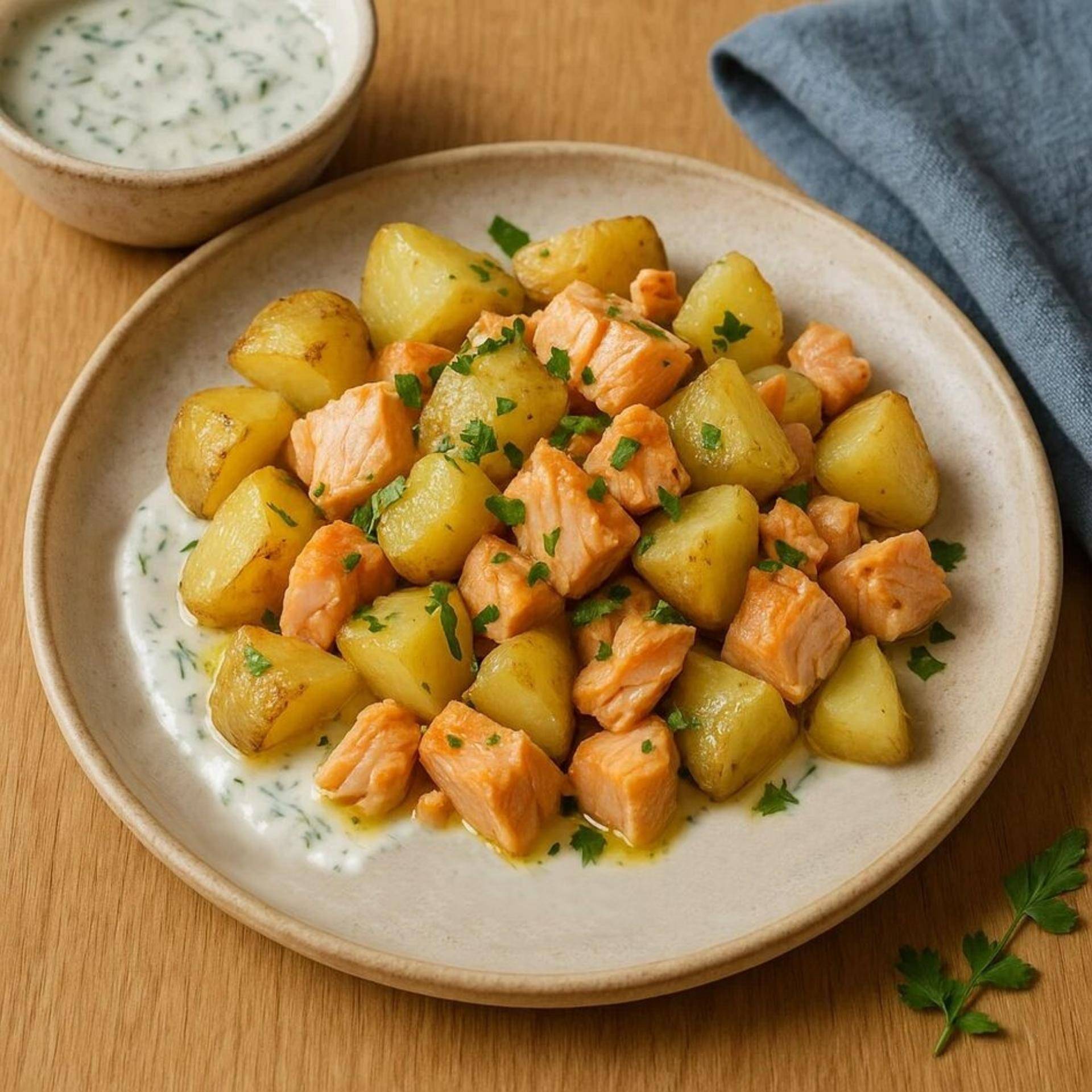 Salada de Batata com Salmão e Molho de Endro - Receita Companion Connect | Moulinex